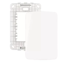 Conjunto Placa Espelho Moldura Tampa 4x2 Cega B3 Branco MarGirius