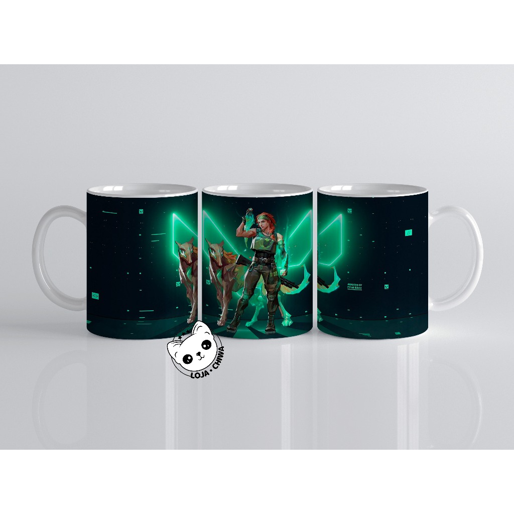 Caneca Personalizada Valorant Agente Skye Jogo Gamer PC Shooter Game Personagem Xicara Cerâmica Importada