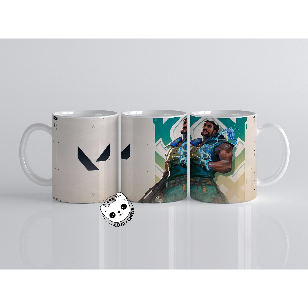 Caneca Personalizada Valorant Agente Harbor Jogo Gamer PC Shooter Game Personagem Xicara Cerâmica Importada