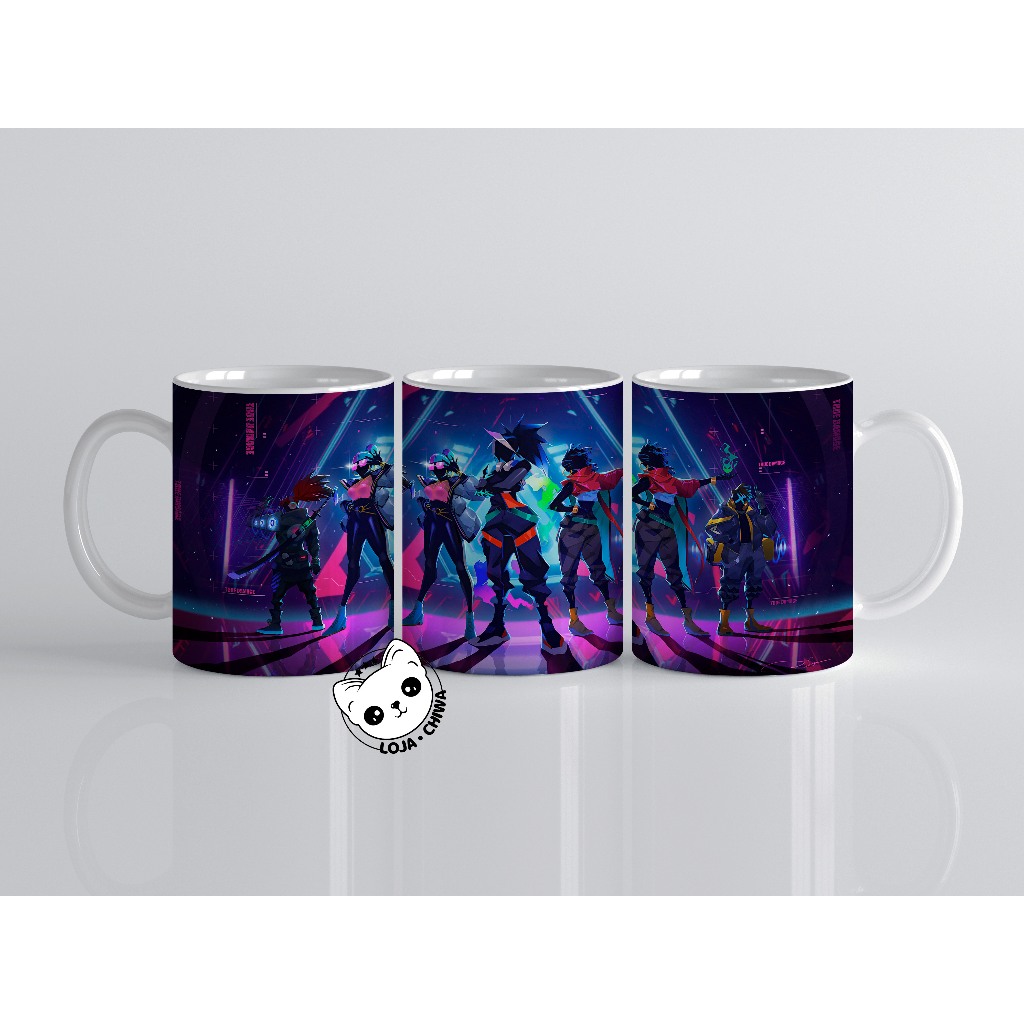 Caneca Personalizada Valorant Agentes Jogo Gamer PC Shooter Game Personagem Xicara 1 Cerâmica Importada