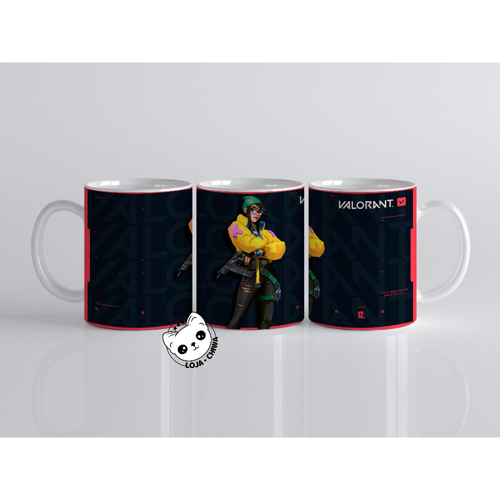 Caneca Personalizada Valorant Agente Killjoy Jogo Gamer PC Shooter Game Personagem Xicara 1 Cerâmica Importada