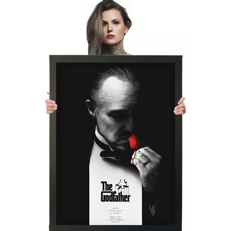 Quadro Placas Decorativas Pôster O Poderoso Chefão filmes e séries