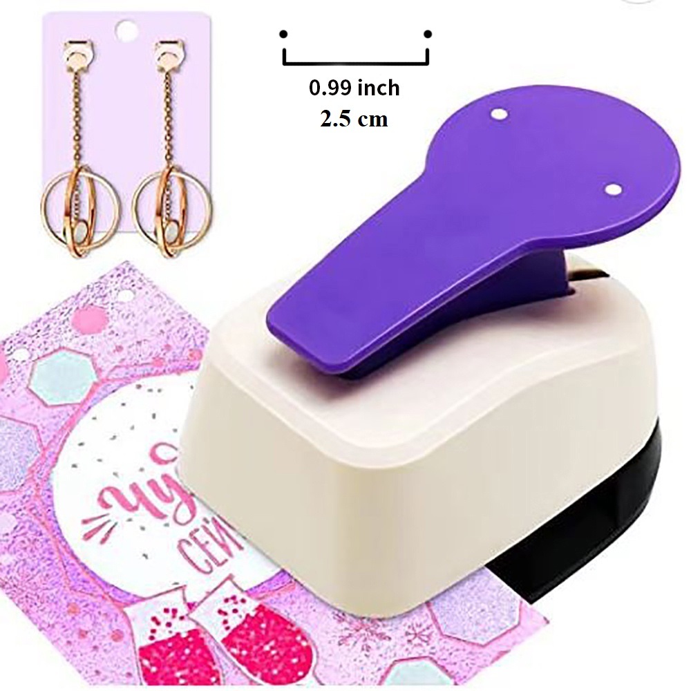 Perfurador De Furo Para Brincos Cartão Duplo Alavanca Artesanal Papel 2,5 Centímetros entre furos em Oferta na Shopee