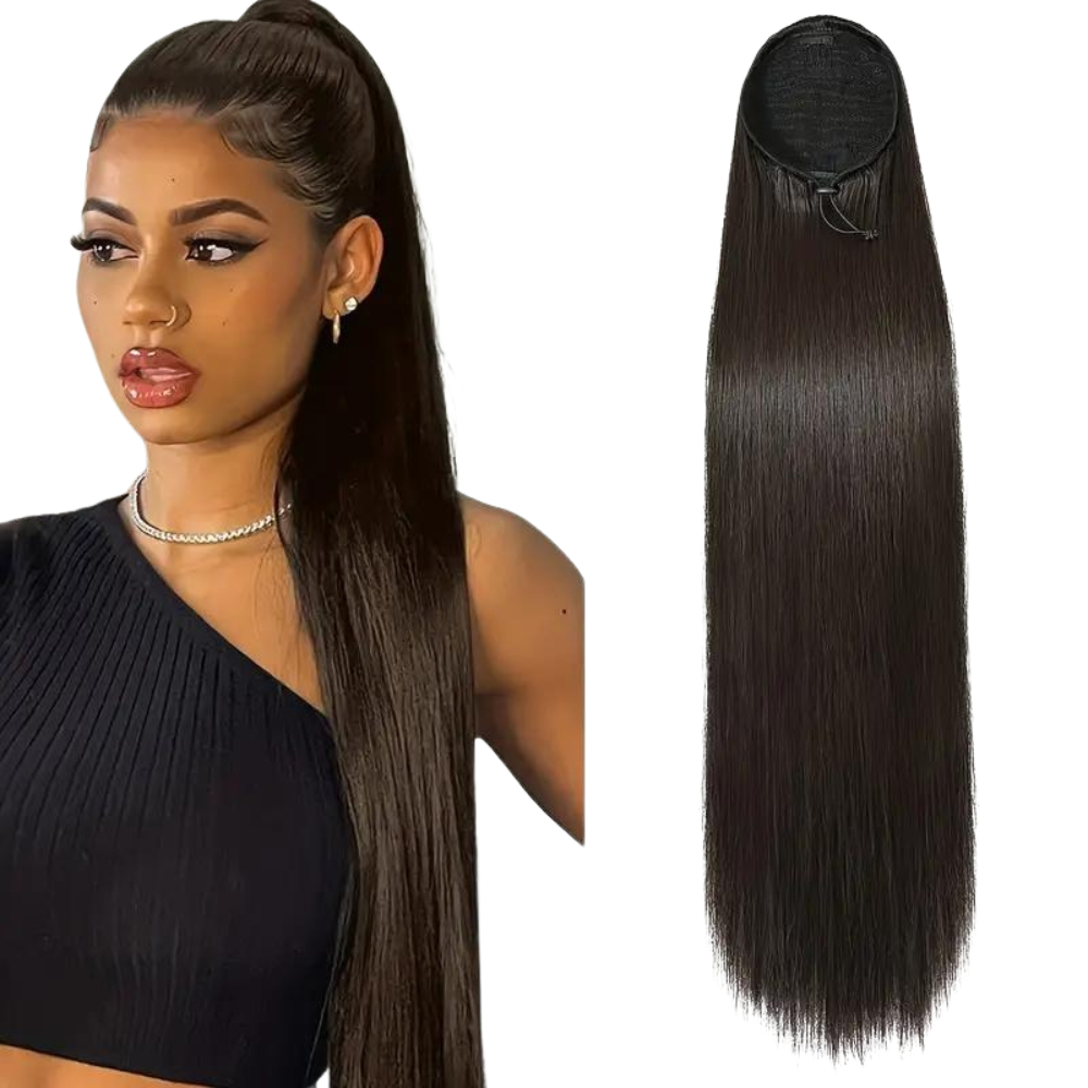 Rabo de Cavalo Telinha Liso 70 Cm Fibra Premium em Oferta na Shopee