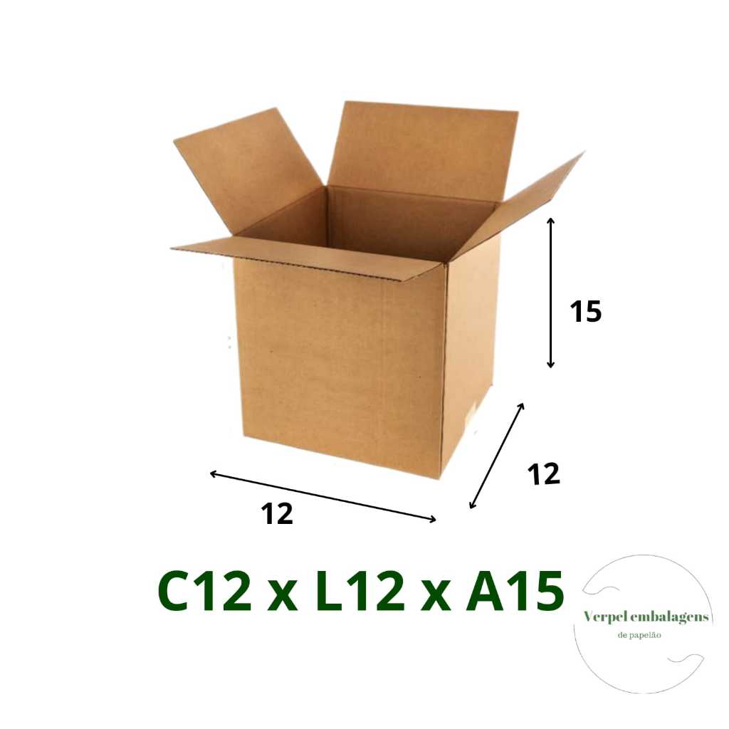 50 Caixas de papelão 12x12x15 Sedex Correios em Oferta na Shopee