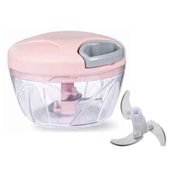 Desfrute da Praticidade com o Mini Processador de Alimentos Manual: 3 Lâminas de Inox Desmontável