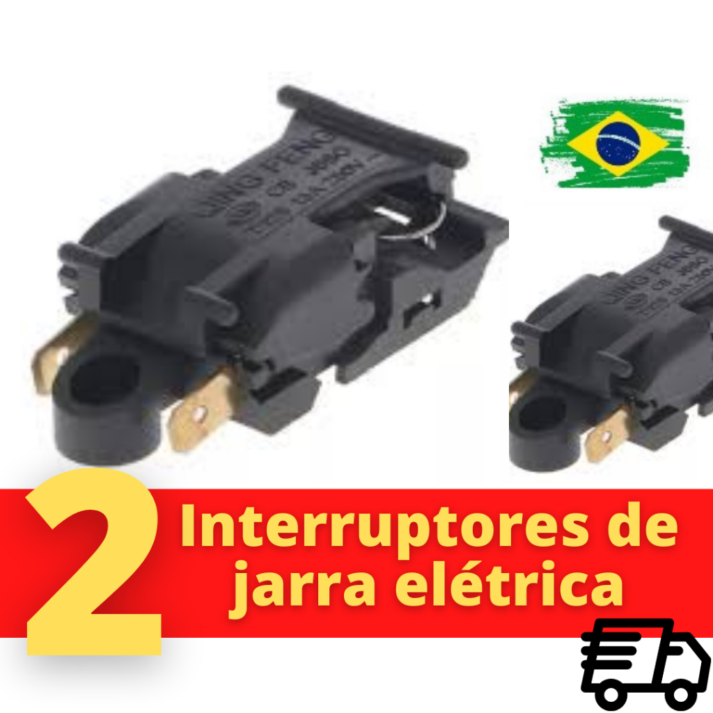 Interruptor termostato Botao liga desliga Chaleira Jarra Eletrica Cadence (02 peças)