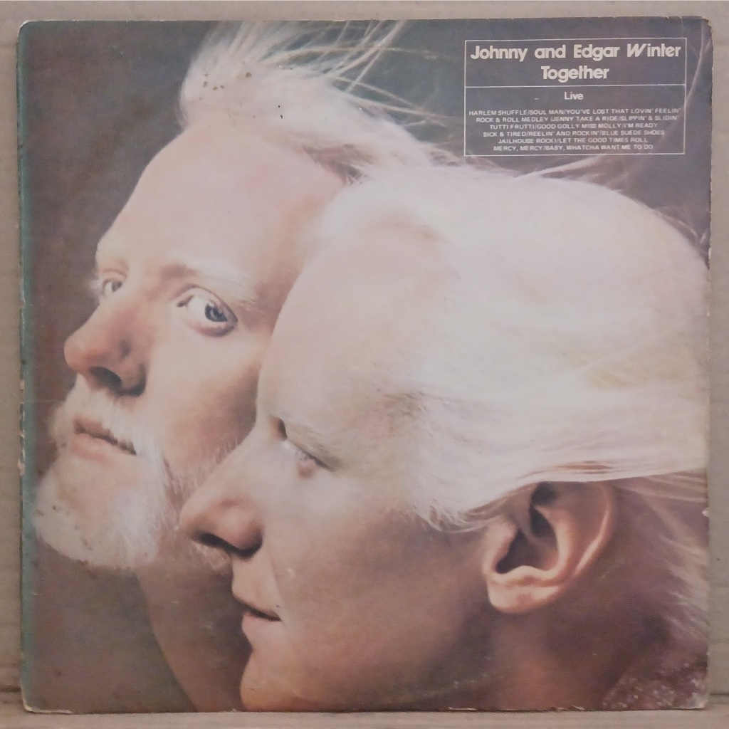 LP Disco De Vinil Johnny And Edgar Winter - Together Live - LP Excelente Capa Com Danos Ver Fotos Ler Descrição