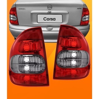 Par Lanterna Traseira Corsa Sedan 2000 2001 2002 Com Ré Fumê