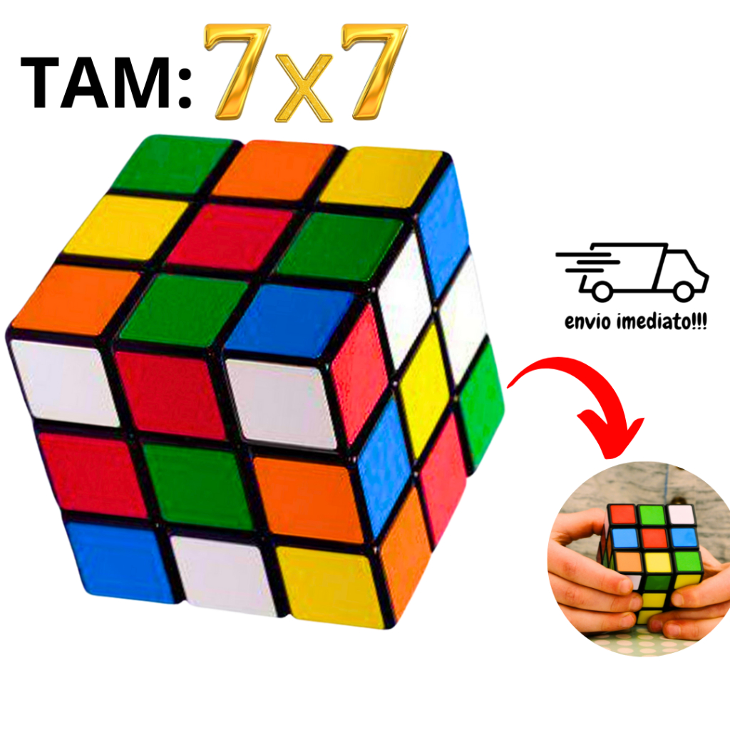 Cubo Mágico GRANDE 7X7 Anti Stress Interativo Brinquedo Quebra Cabeça Criança Adultos