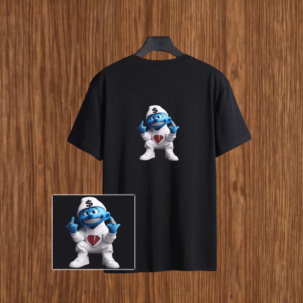 Camisa Camiseta Masculina Basica Smuf Drip Blusa Streetwear 100% algodão Swag