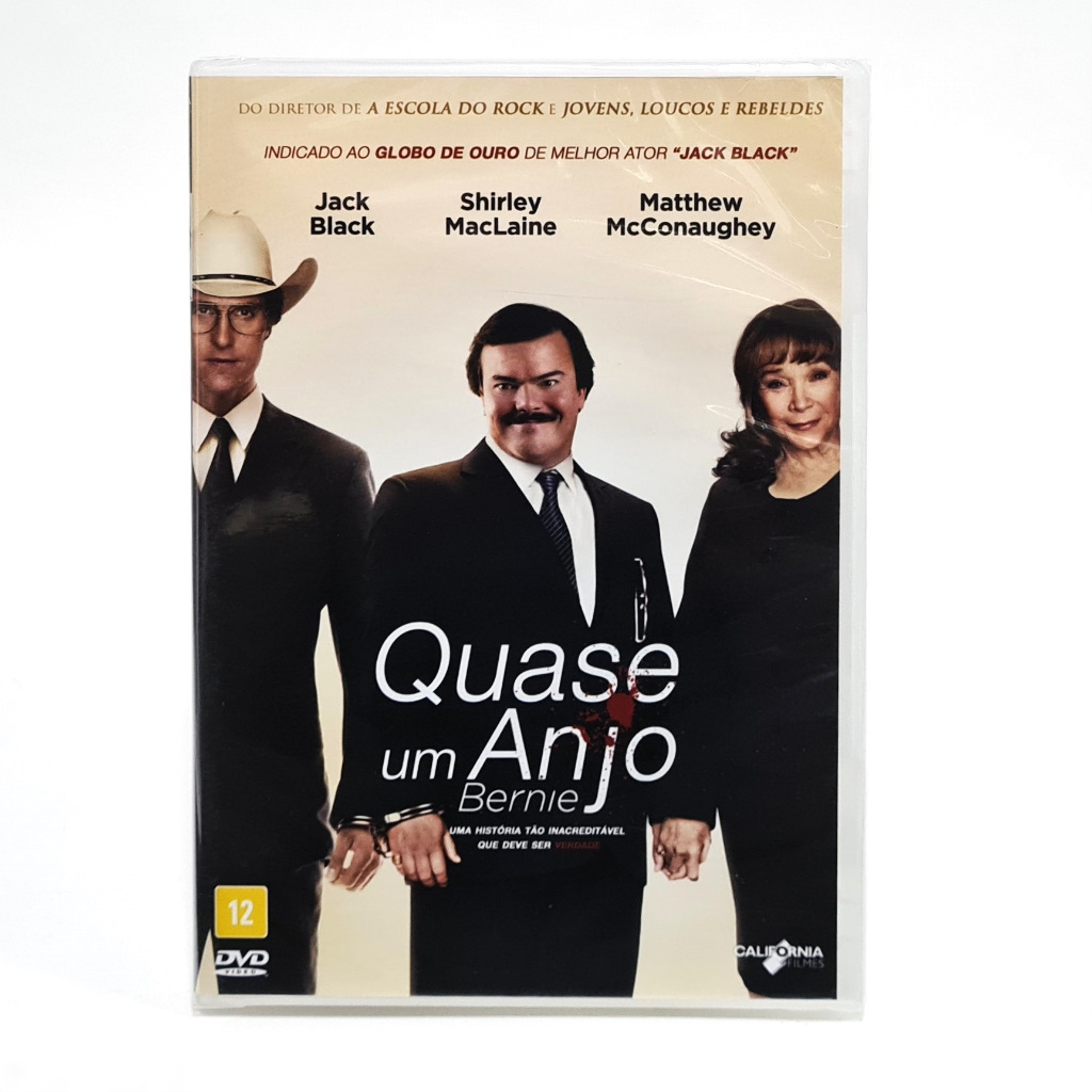 DVD Bernie Quase Um Anjo Lacrado / Jack Black Shirley MacLaine Matthew McConaughey Tk0f