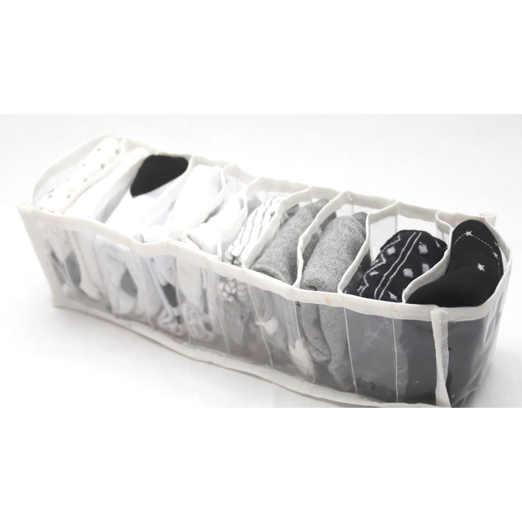 Organizador de Cristal  Transparente p/ Calcinhas - Meias - Cuecas -  Body pequenos com 4 unidades