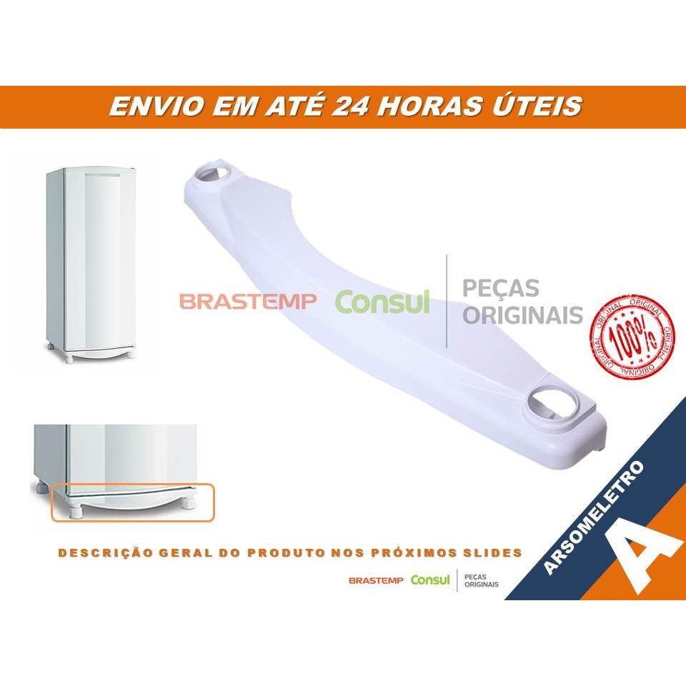 RODAPÉ AVENTAL BRANCO ORIGINAL REFRIGERADOR CONSUL CRA28 E CRA30 - 326040477