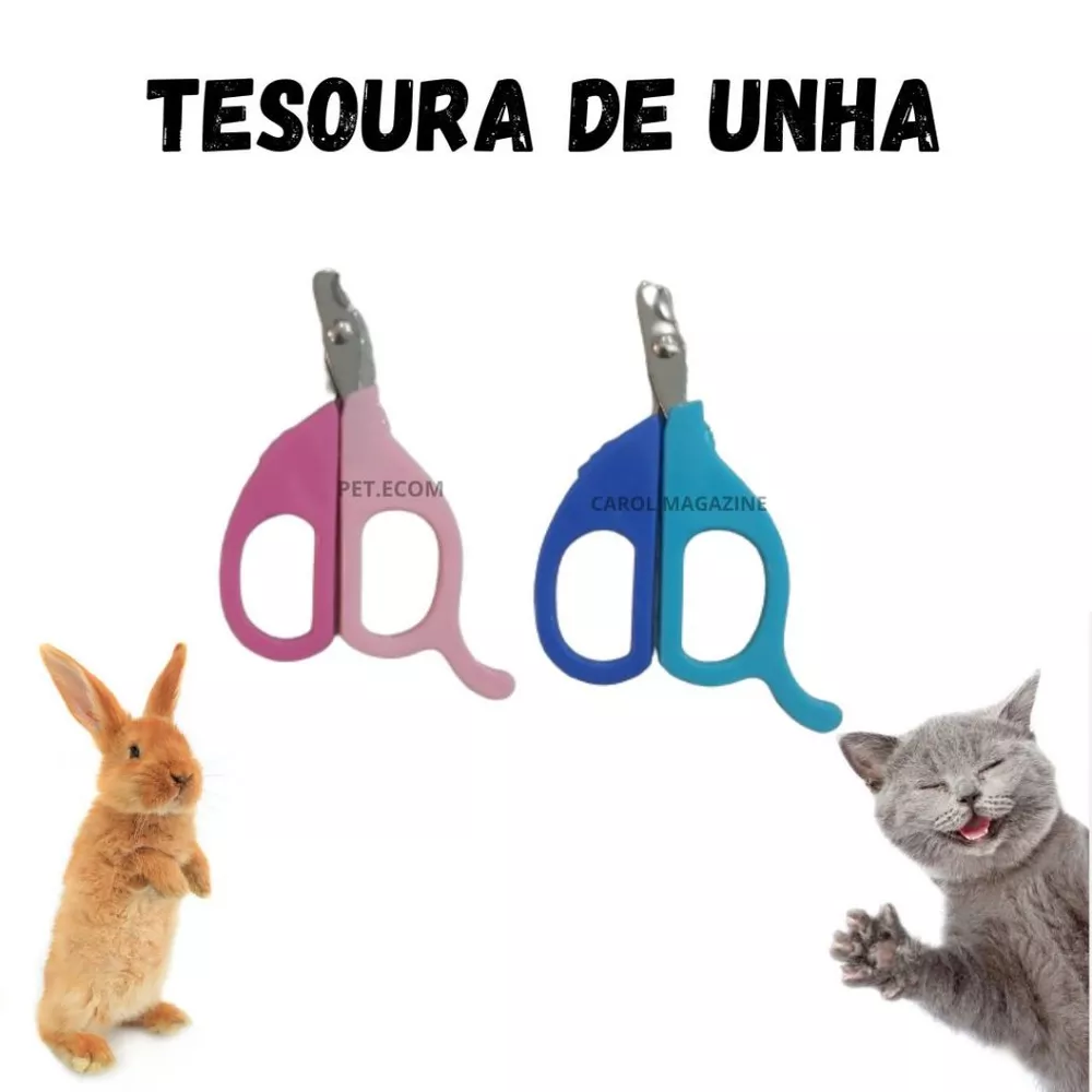 Tesoura Cortador De Unha Para Pets Cães Cachorro Gato Coelho E Ave