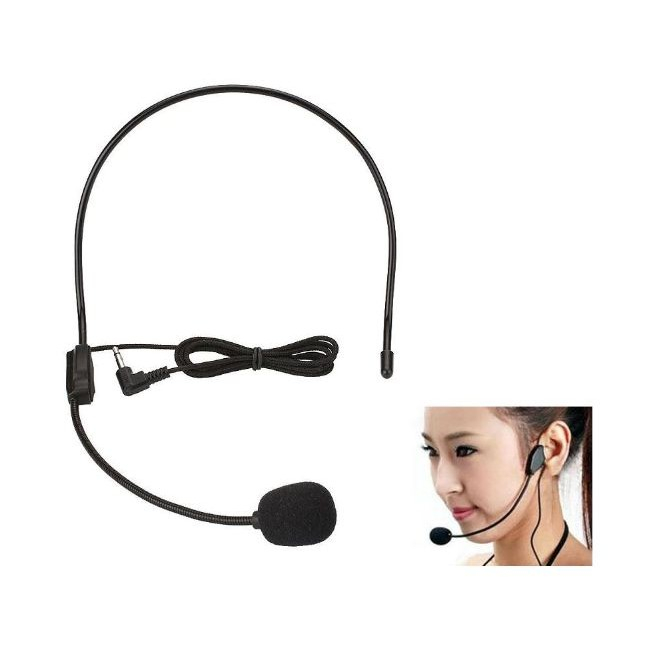 Microfone Headset Auricular De Cabeça P2 3,5mm para megafone em Oferta na Shopee