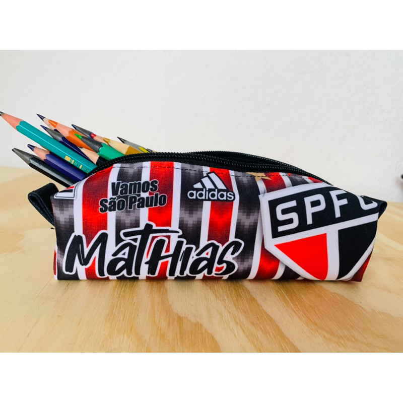 Estojo Escolar Personalizado do São Paulo em Oferta na Shopee