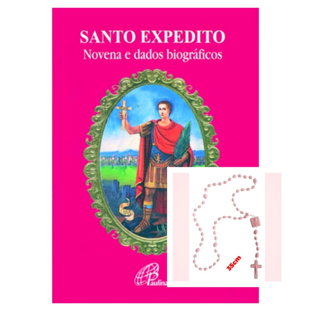Livro Santo Expedito - novena e dados biográficos - Religião Devocionarios + Terço