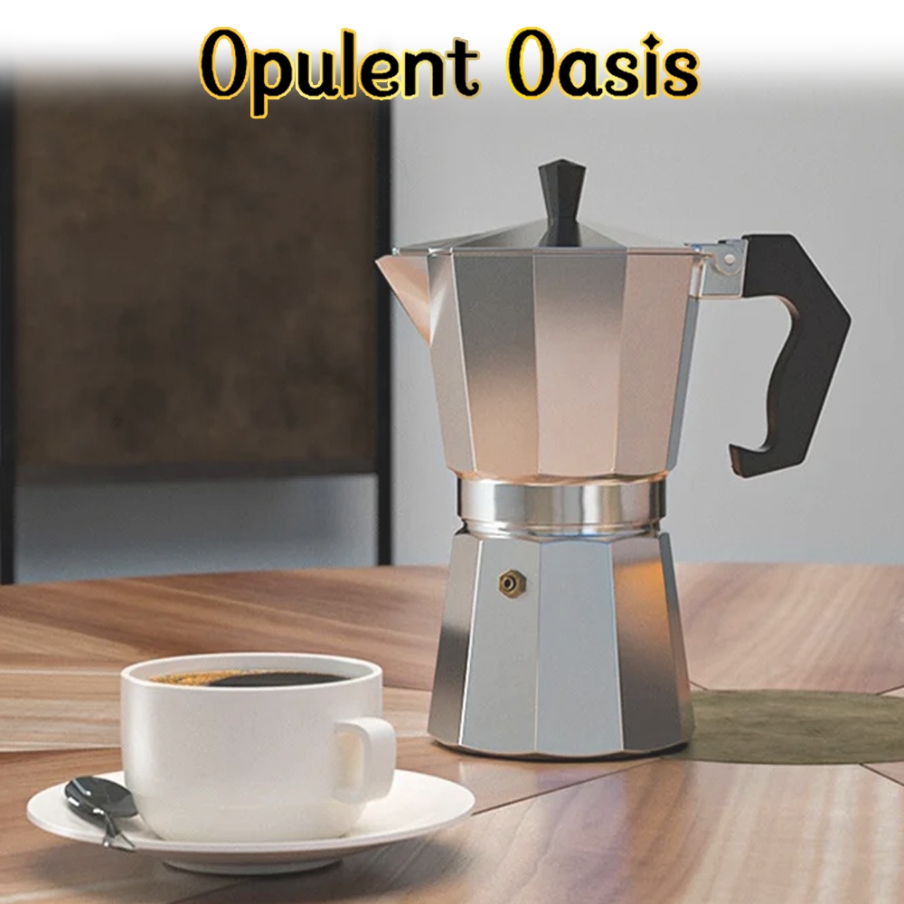 Opulent Oasis>>Cafeteira Italiana Inox Moka 3/6/9/12 Xícaras Alumínio Café Puro Vários Tam...