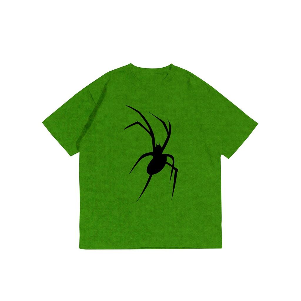 Camiseta Casual Oversized Unissex Estilosa Tecido Confortável Estampada Inseto Desenho Aranha Spide