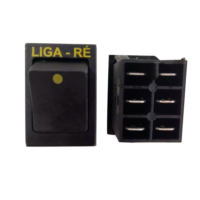 Botão Liga Ré Bandeirante Chave Acionadora Pulsante Interruptor Brinquedos Moto Elétrica Carro GP