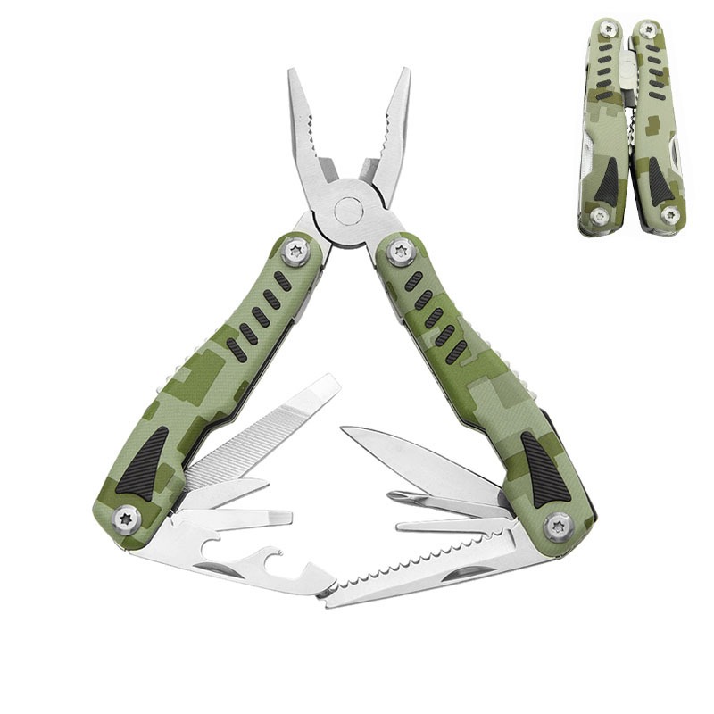 Alicate Canivete Tático Trilha Pesca Camping 9 Funções 10cm
