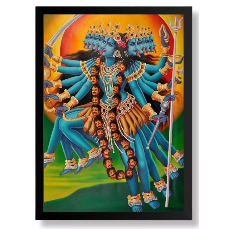 Quadro Placa Decorativa Poster Quadro Kali induismo sem moldura