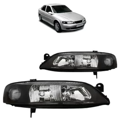 Farol Dianteiro Vectra 2000 2001 2002 2003 2004 2005 Máscara Negra