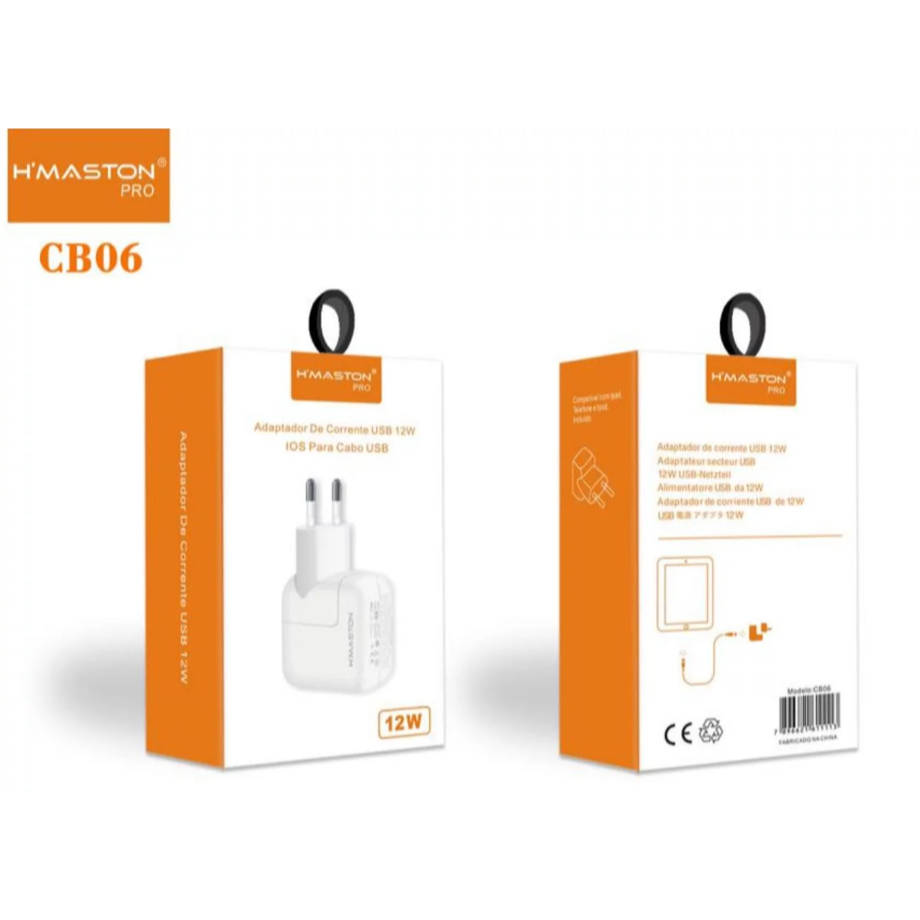 Fonte Carregador USB 12w Para iPad e iPhone H-maston Cb-06 Usb