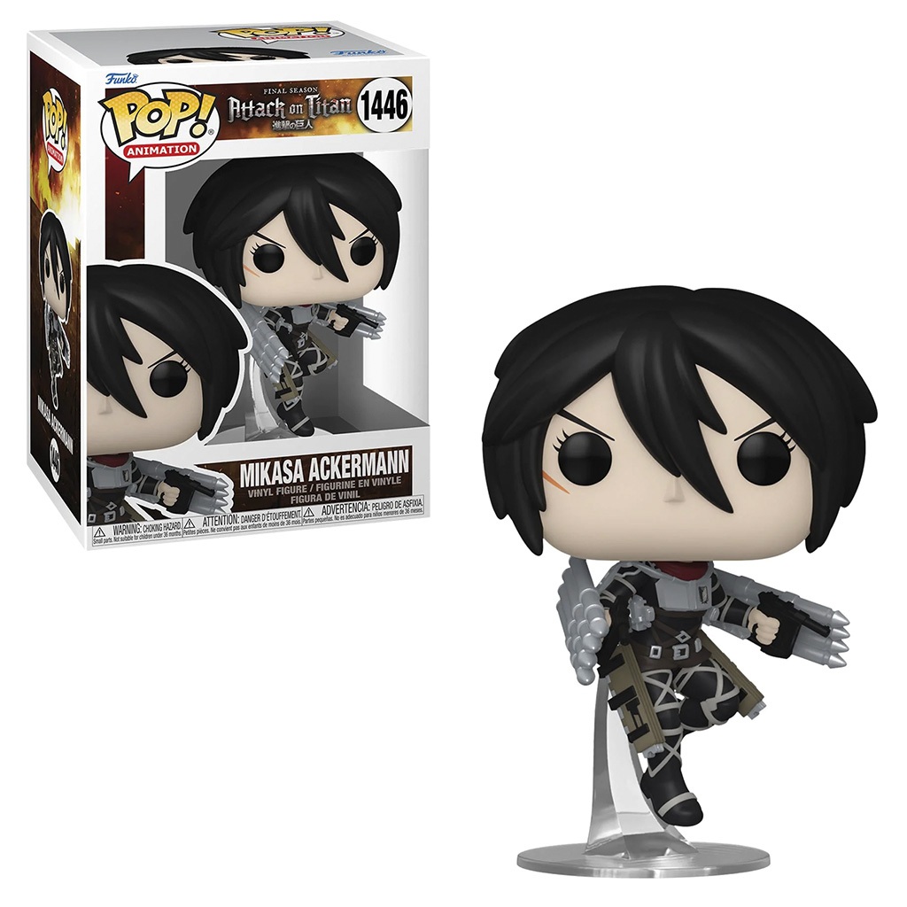 FUNKO POP ANIMATION ATTACK ON TITAN - MIKASA ACKERMAN 1446 NOVO ORIGINAL
