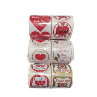 Etiqueta Adesiva Feliz Dias Das Mães C/500 Unidades em Oferta na Shopee
