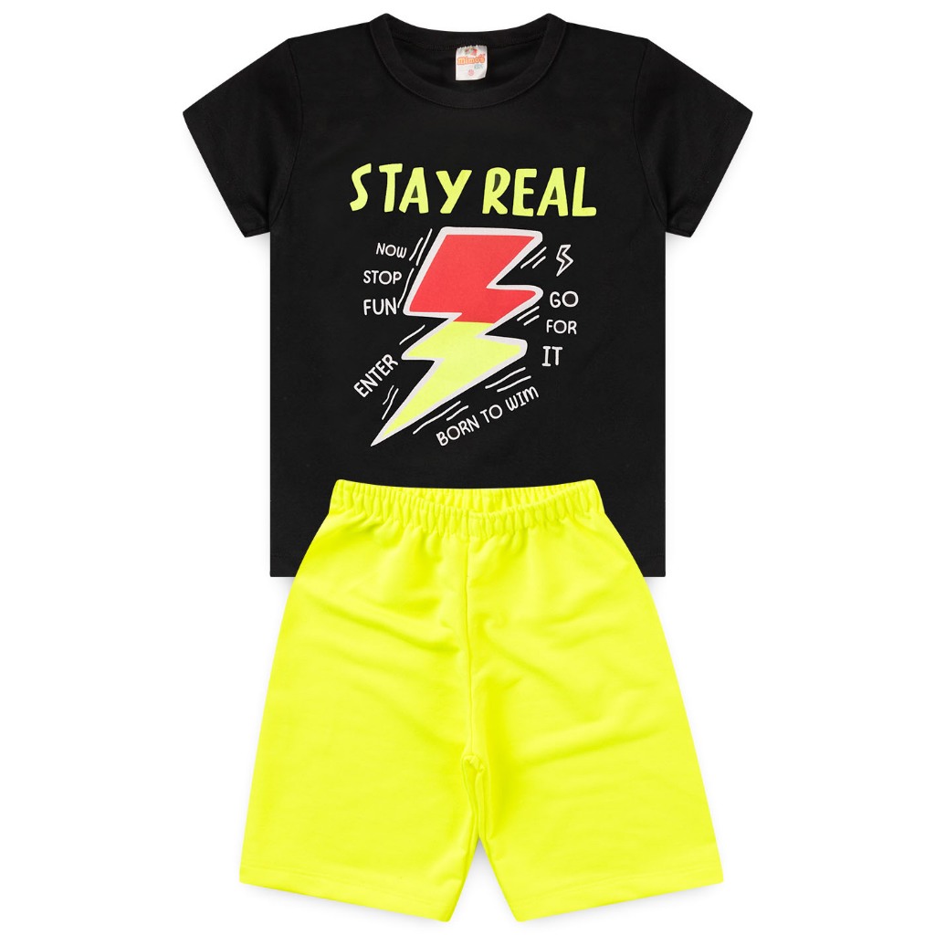 Conjunto Masculino de verão Infantil  Masculino 4 ao 14 anos