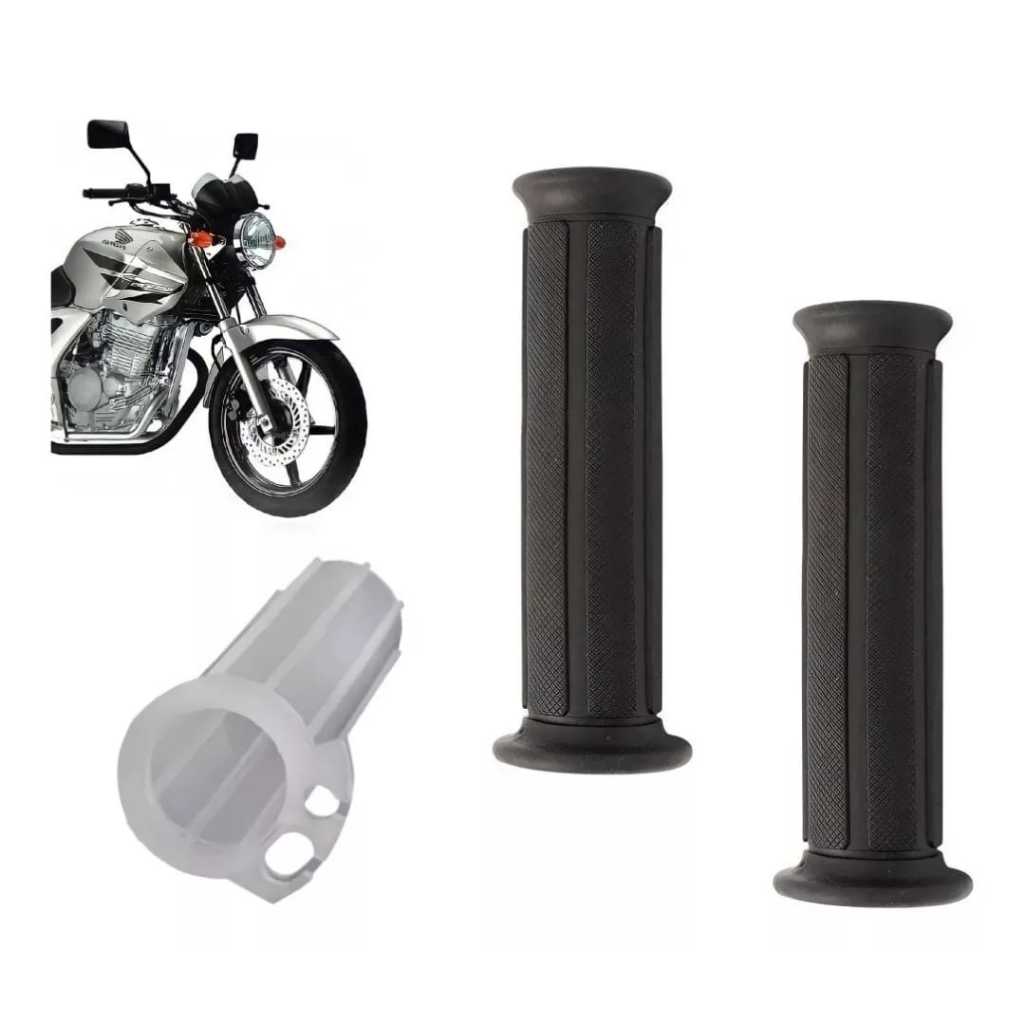 KIT GUIDÃO COMETA CROMADO PESO MANOPLA ROLDANA HONDA CBX TWISTER 250 2001 A 2008 CB 300 2009 A 2015 — imagem 2 de 2