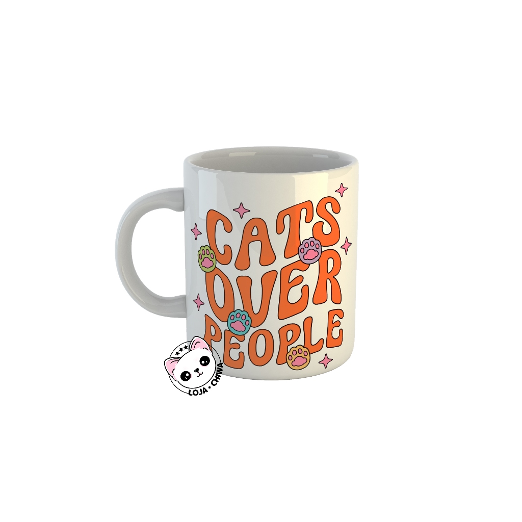 Caneca Personalizada Gatos Cats Meme Engraçado Kawaii Bonito Presente Lembrancinha Cerâmica Importada