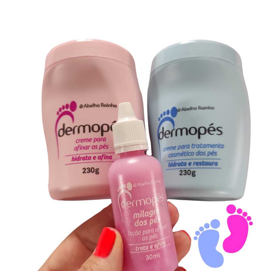 KIT DERMOPES AFINA HIDRATA E RESTAURA E MILAGRES DOS PES em Oferta na Shopee