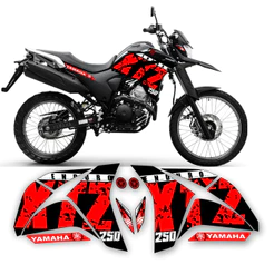 Kit Jogo Faixas Adesivos Emblemas Yamaha Lander 250 2019 A 2024 Xtz Laminado