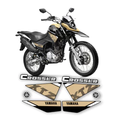 Kit Jogo Faixas Adesivos Emblemas Yamaha Xtz Crosser 150 Z 2022 2023 Laminado