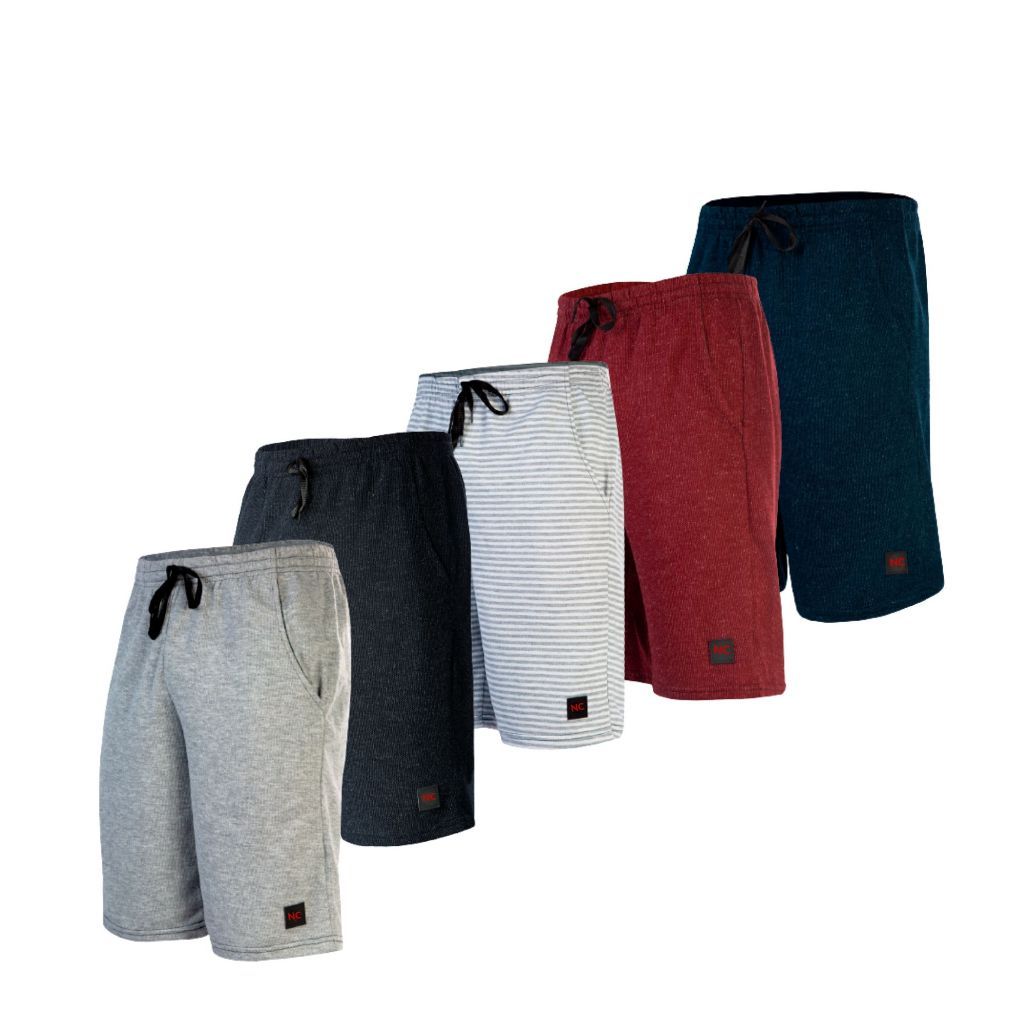 Kit 5 Bermudas Moletom Masculina 100% Algodão Cores Sortidas Masculino Confortavel