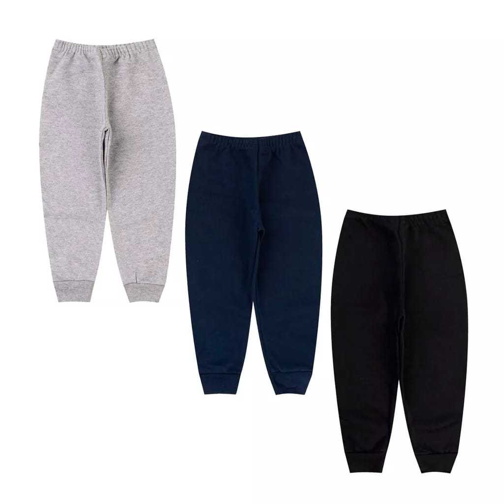 Kit 3 calças moletom flanelado masculino ou feminino tamanhos 1/2/3/4/6/8