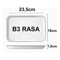 Bandeja Isopor B3 Rasa 23,5cmx18cm 100un em Oferta na Shopee