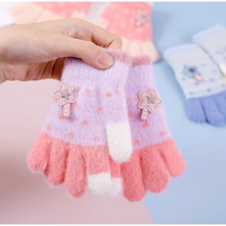 LUVAS INFANTIL ESTRELA INVERNO 7 ao 12 anos Térmica de Lã Infantil Tricô unissex em Oferta na Shopee