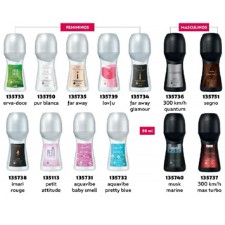 Kit com 05 Desodorante Antitranspirante Rollon Avon 50ml Roll on em Oferta na Shopee