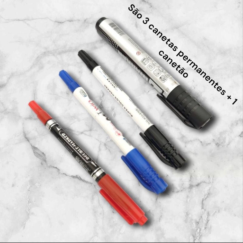 Caneta marcador permanente a prova d'agua para retroprojetor e cd kit com 3. em Oferta na Shopee