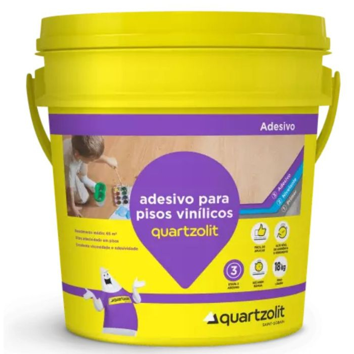 Cola Adesivo Piso Vinílico Quartzolit Balde 4kg Weberfloor em Oferta na Shopee