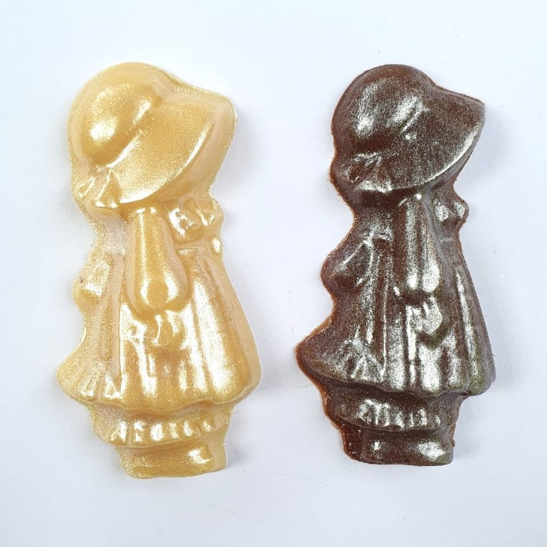 Forma de Acetato Menina Camponesa Jardim Fazendinha