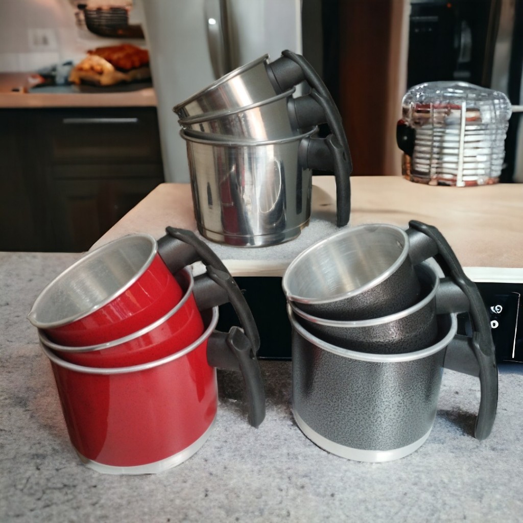 Jogo de 3 Caneco Leiteira Fervedor Canecão em Alumínio 12/14/16 - Kit Com 3 Peças em Oferta na Shopee