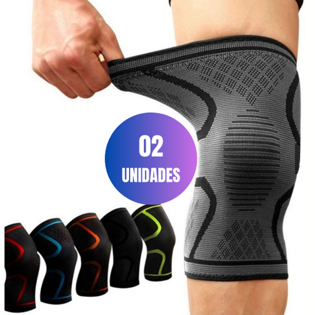 Kit Par Joelheira Compressão Ortopédica Tensor Elástica Alívio de Dor Suporte Tipo Meia em Oferta na Shopee