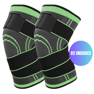 Kit Par Joelheira de Compressão Ortopédica Ajustável Alívio de Dor Tensor Proteção Esportes em Oferta na Shopee