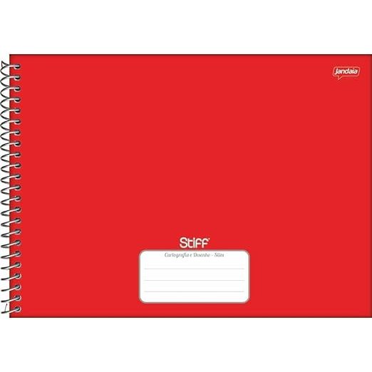 Caderno Espiral 275X200Mm Capa Dura Cartografia e Desenho 80Fls Stiff Slim Fsc Jandaia