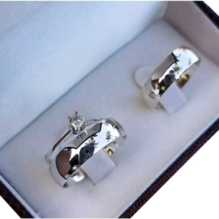 Par de Aliança Namoro Anatômica 6mm larga  mais Anel Solitário de Aço Inoxidável em Oferta na Shopee